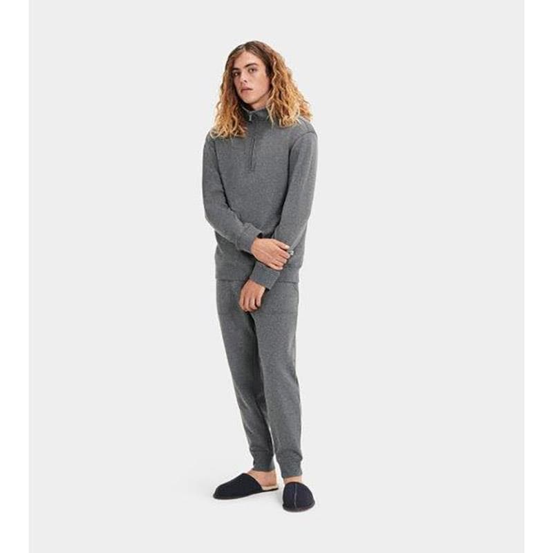 Mens Zeke Half Zip Pullover-Charcoal Heather-2X
