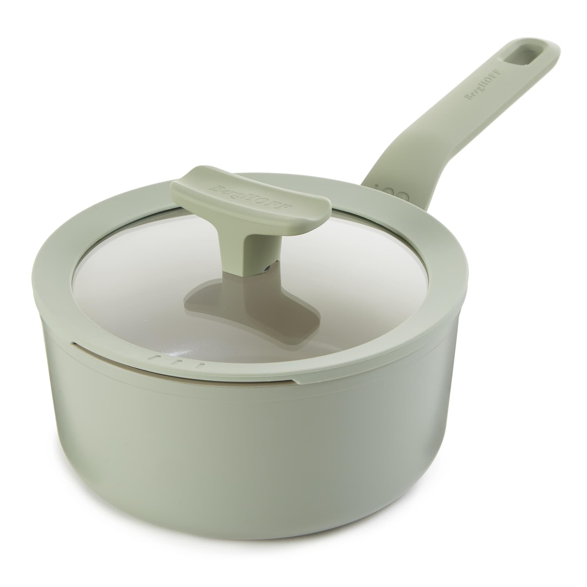 Leo Balance 7" Alum NS Covered Saucepan, Sage, 2.11Qt