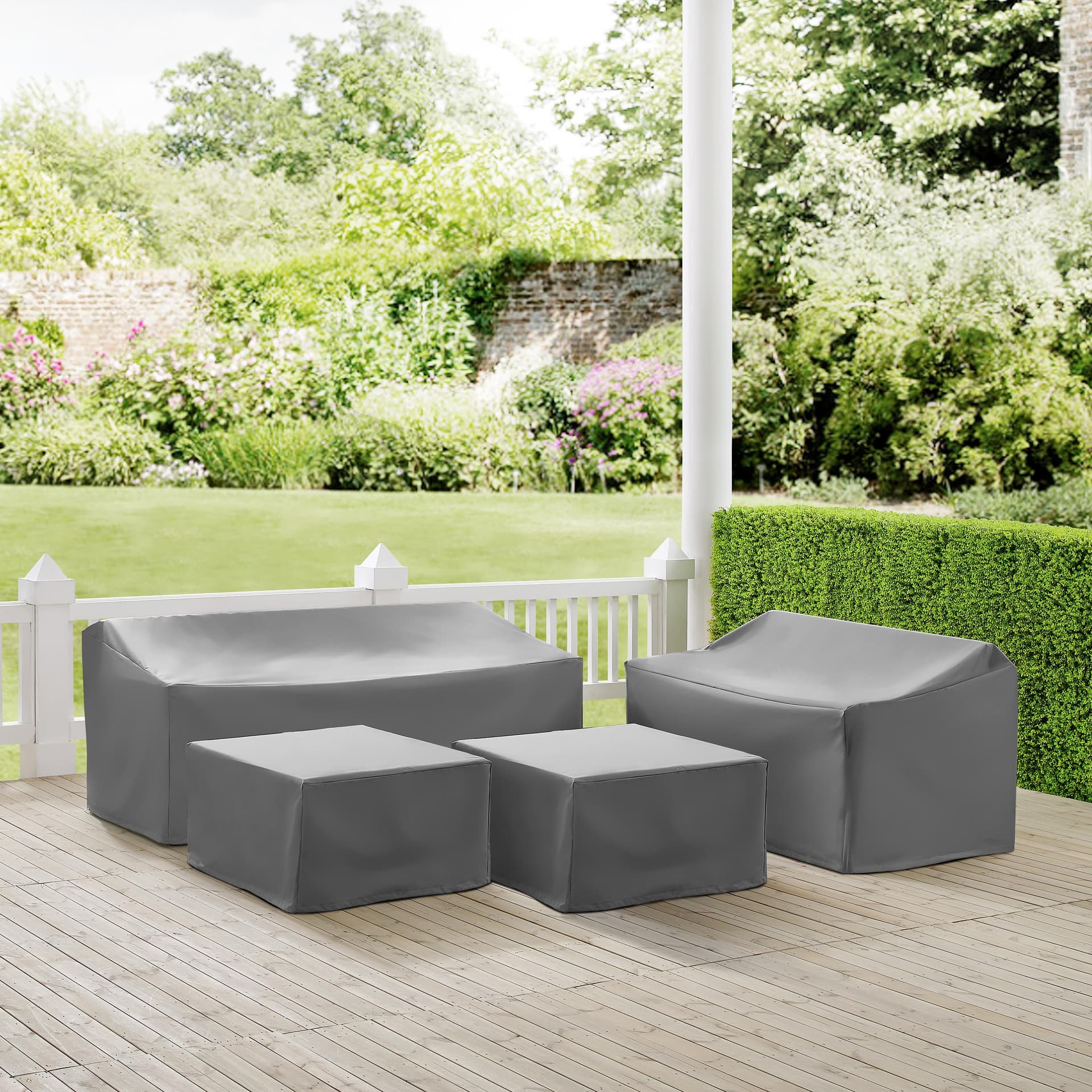 4Pc Outdoor Sectional Furniture Cover Set
