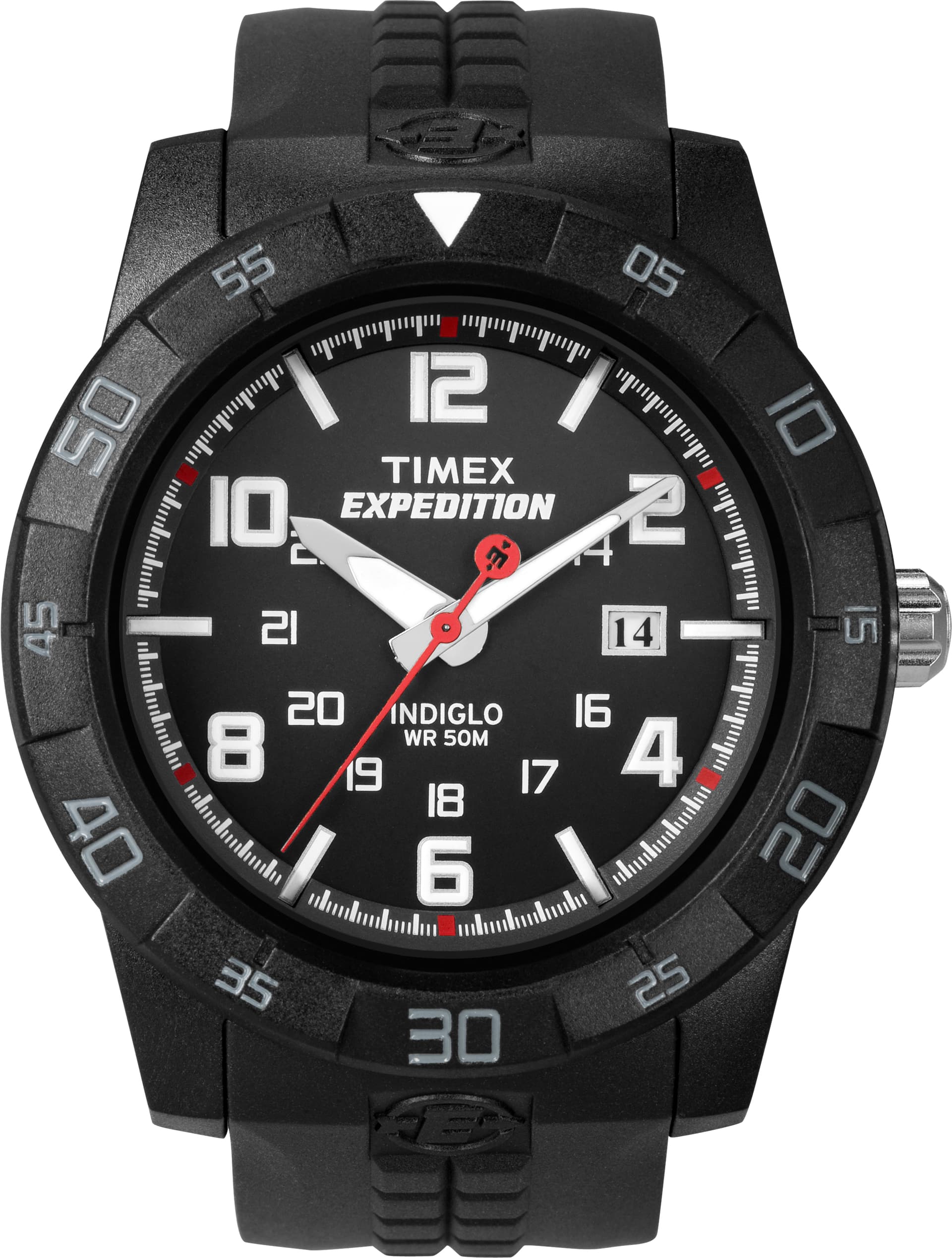 Men's Expedition Rugged Analog Black Resin Strap Watch