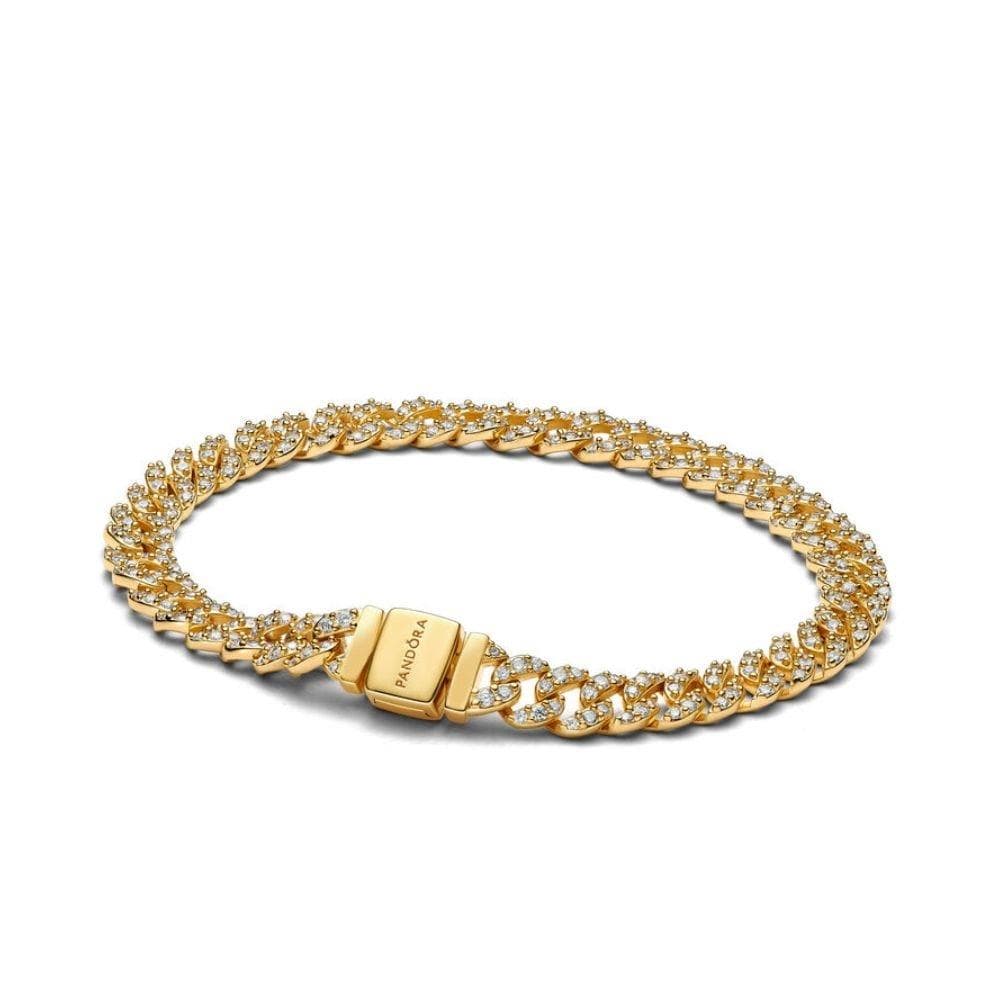 Pav Cuban Chain Bracelet Size 7.9"