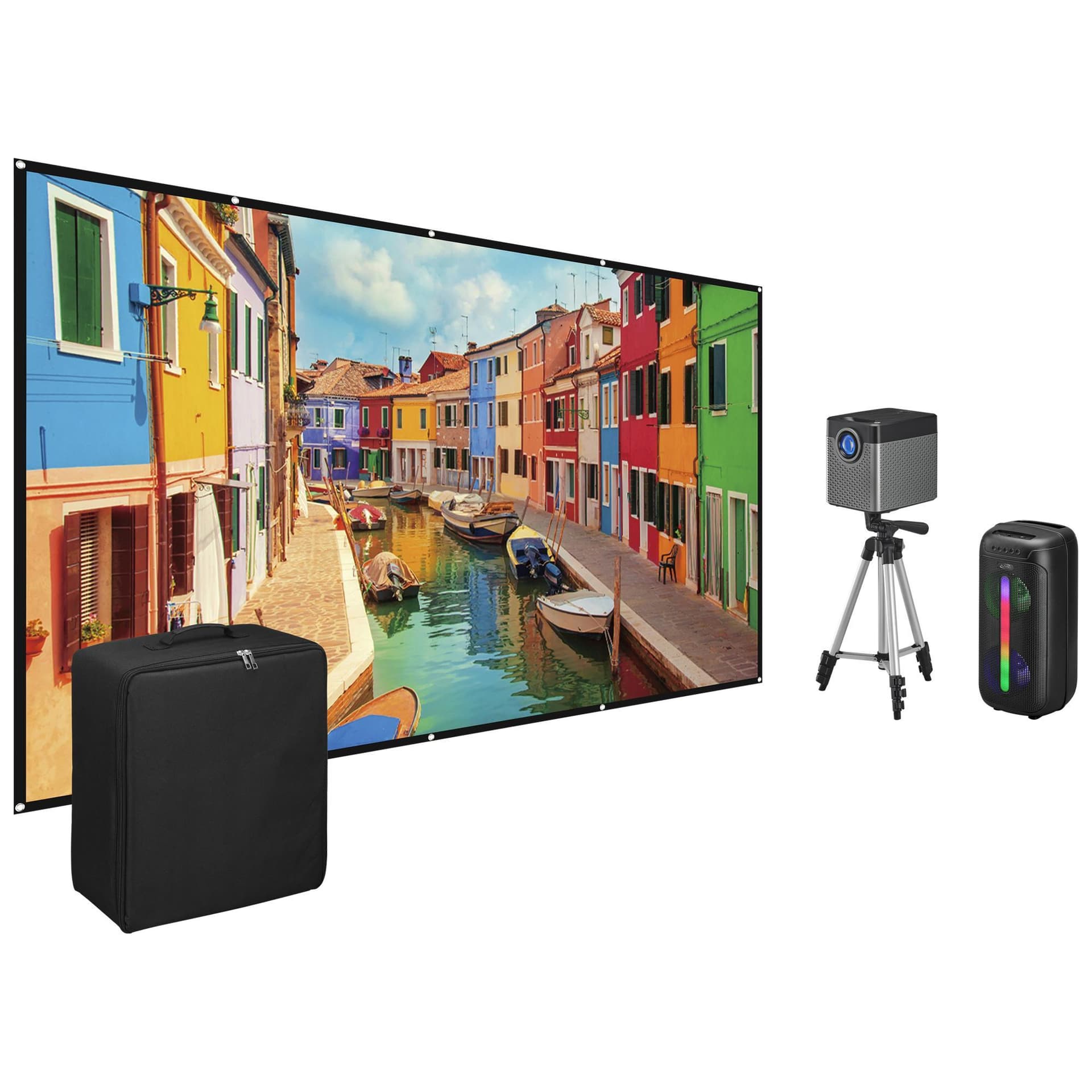 iLive Movie Theater Kit (Projector/Screen/Tailgate Speaker)