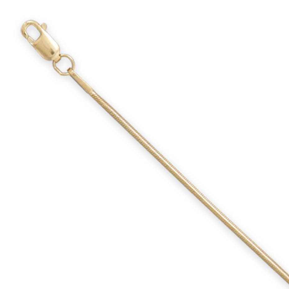 1Mm 14K Gold Filled Round Snake Chain 20''
