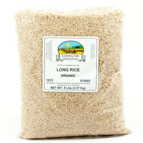Long Rice, Brown, Organic - Country Life Natural Foods