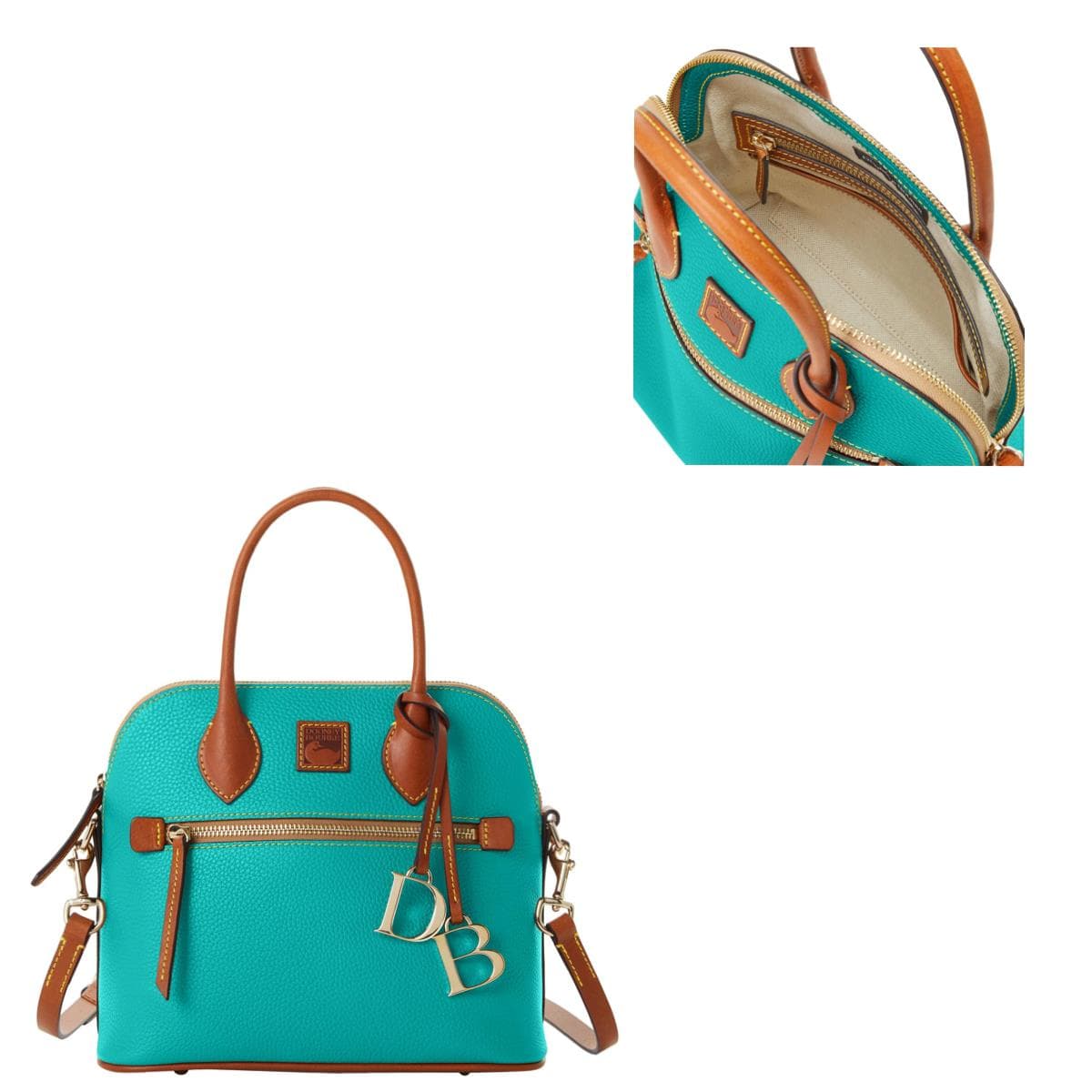 Pebble Grain Domed Satchel