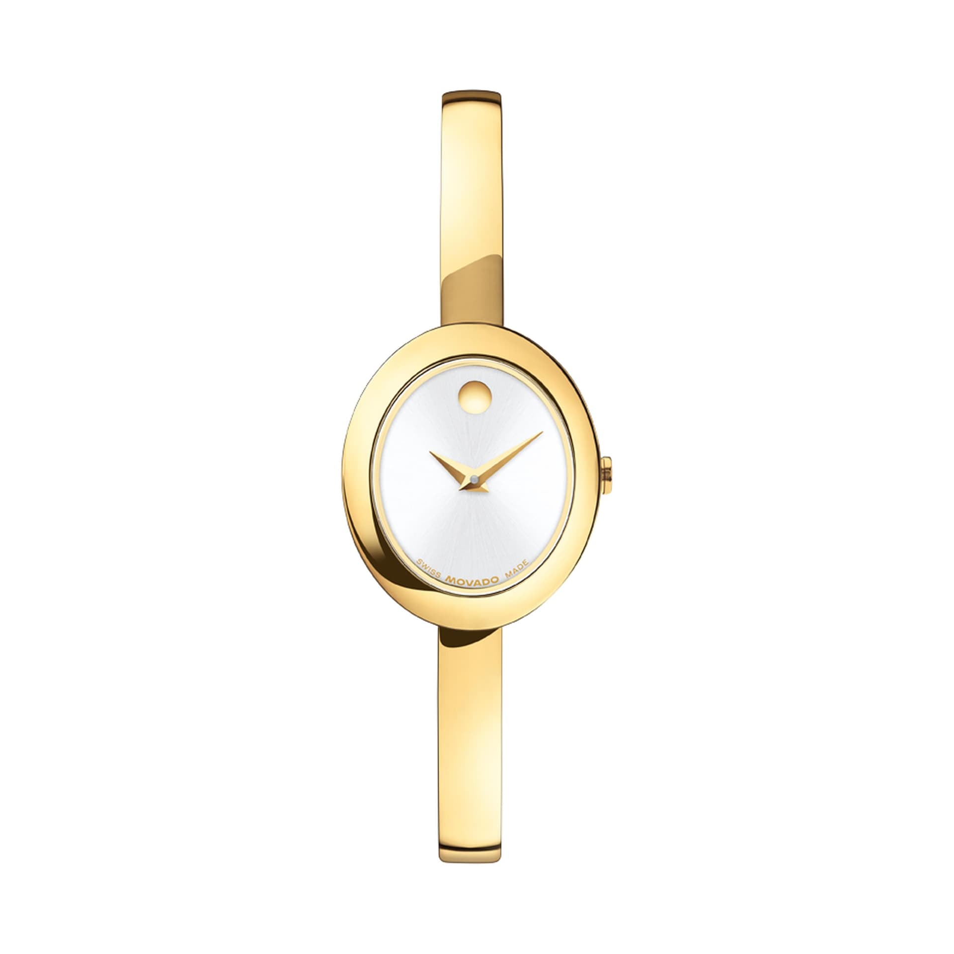Ladies Museum Bangle Gold-Tone Stainless Steel Watch Gold Dial