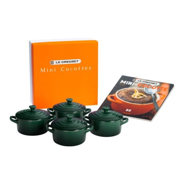 8oz Mini Cocottes Set with Cookbook - 4pk Artichaut