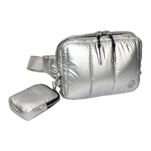 Metallic Quilted Passport Sling Size 9"