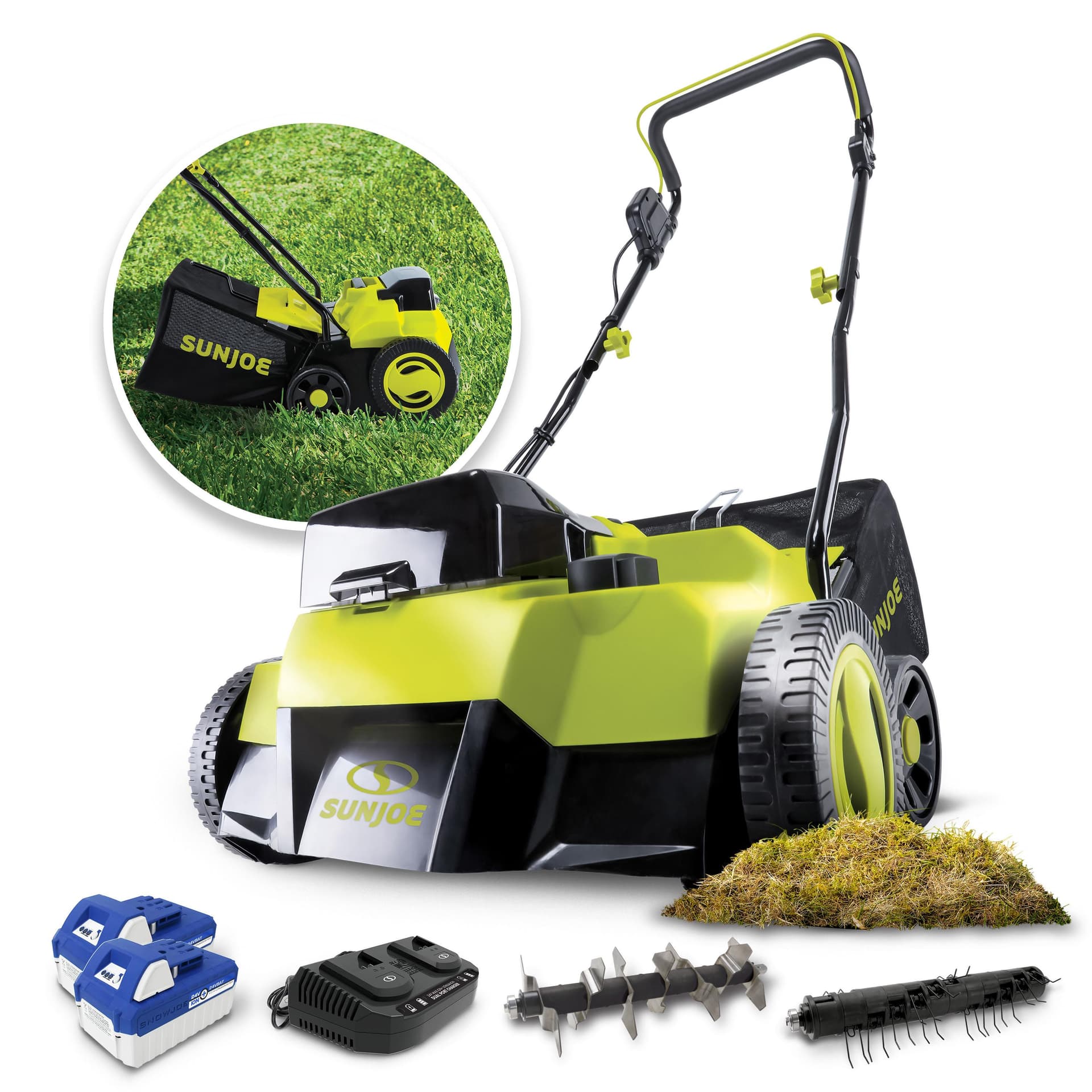 Cordless Walk-Behind Lawn Dethatcher