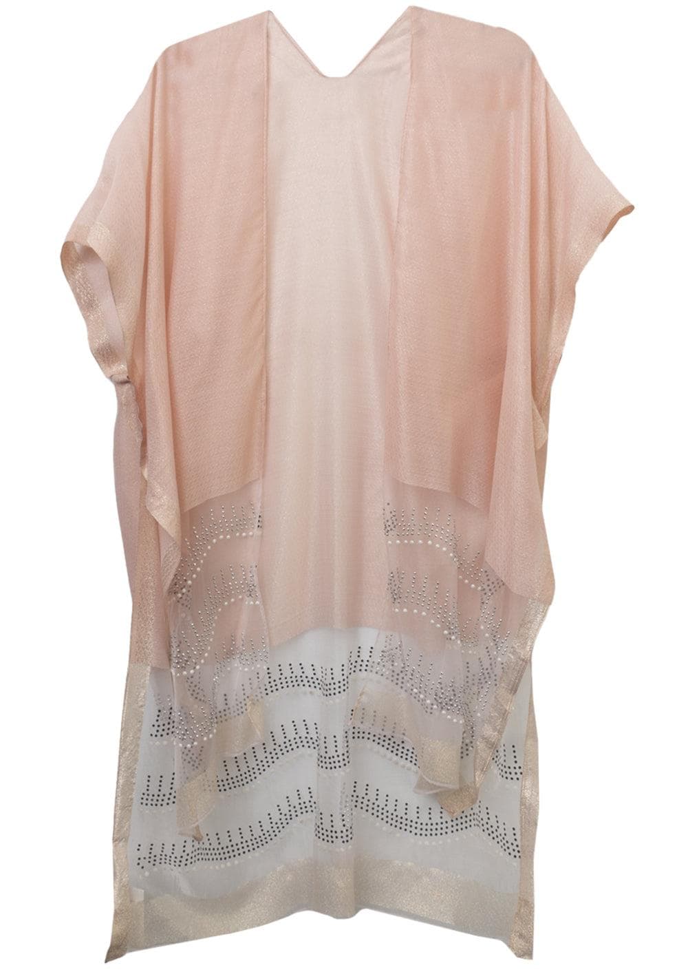 Two Tone Kimono with Pearls And Stones