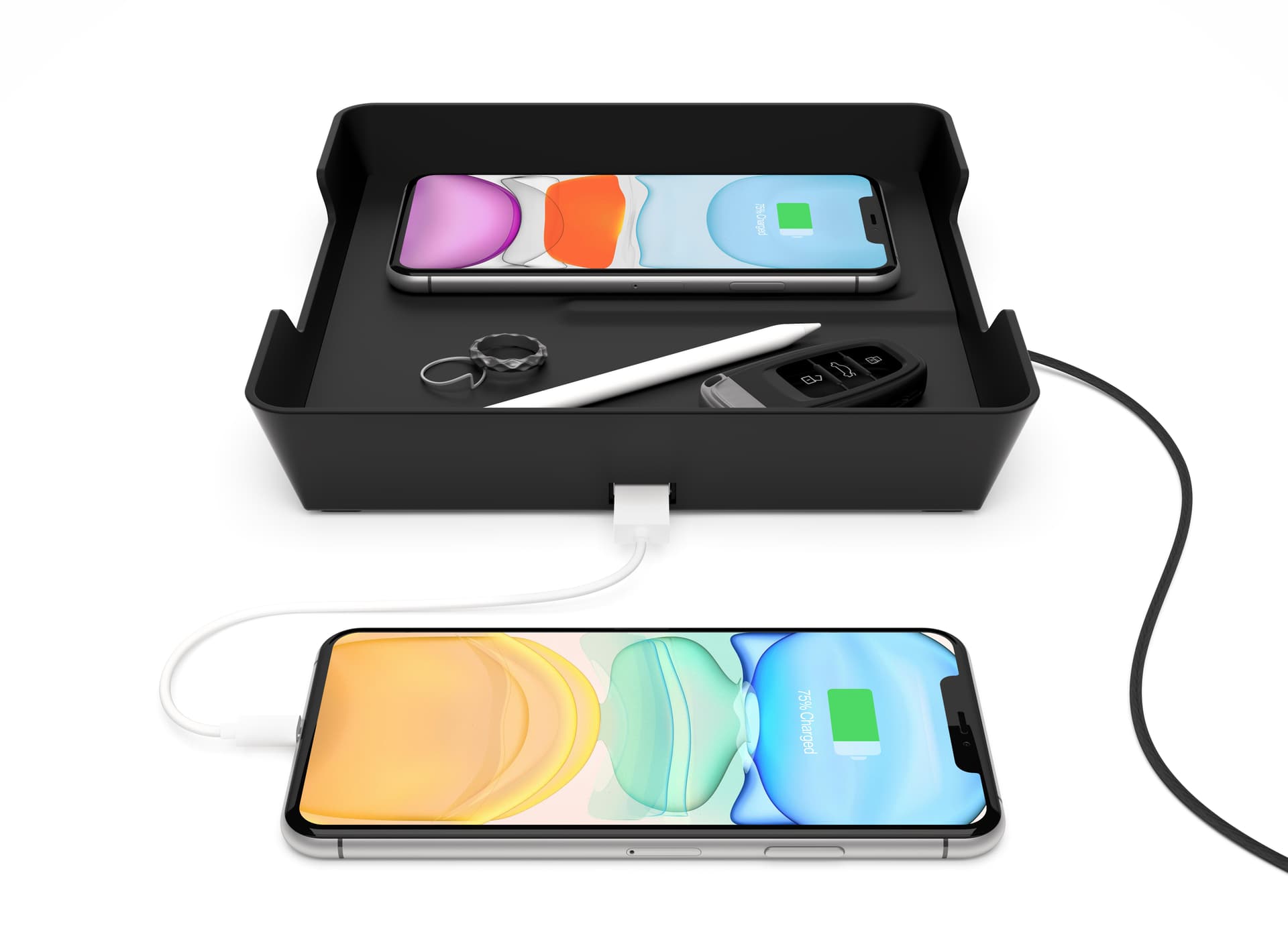 Einova Qi-certified 10W fast charging Valet Tray
