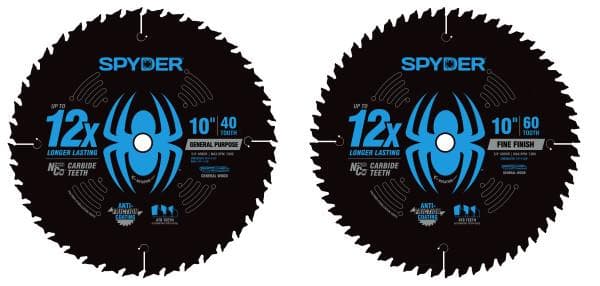 Spyder 10" General Purpose & Fine Finish Saw Blade Set