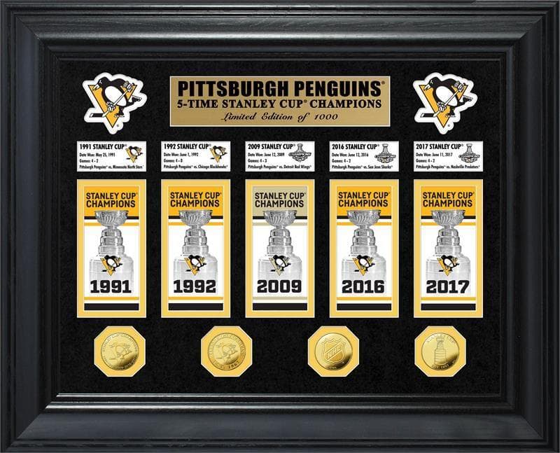 Pittsburgh Penguins 5X Champions Deluxe Banner Collection