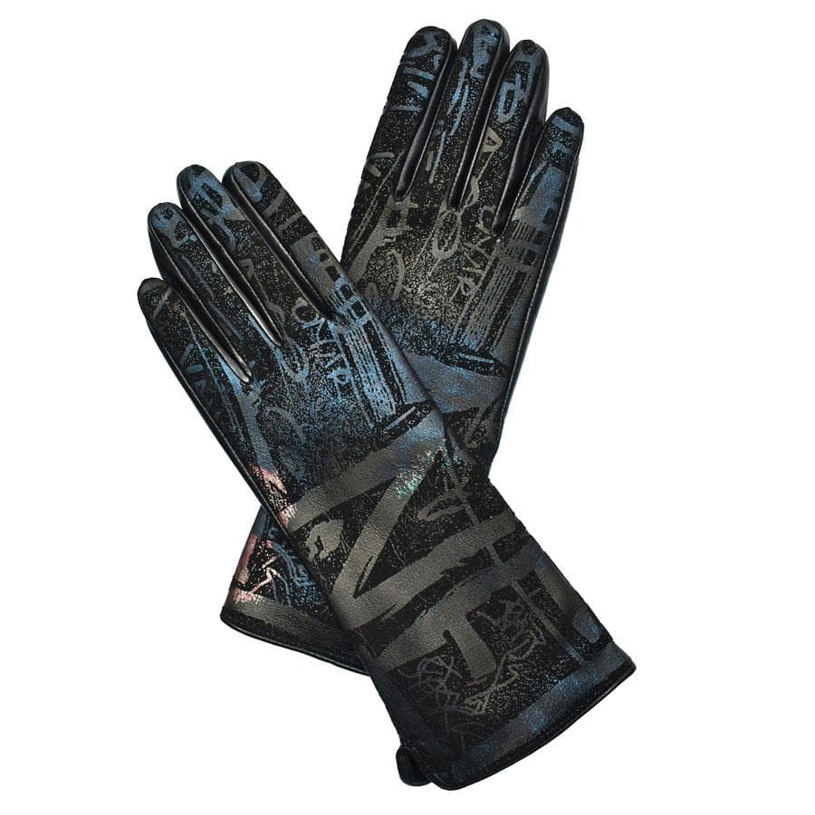 Graffiti Leather Gloves
