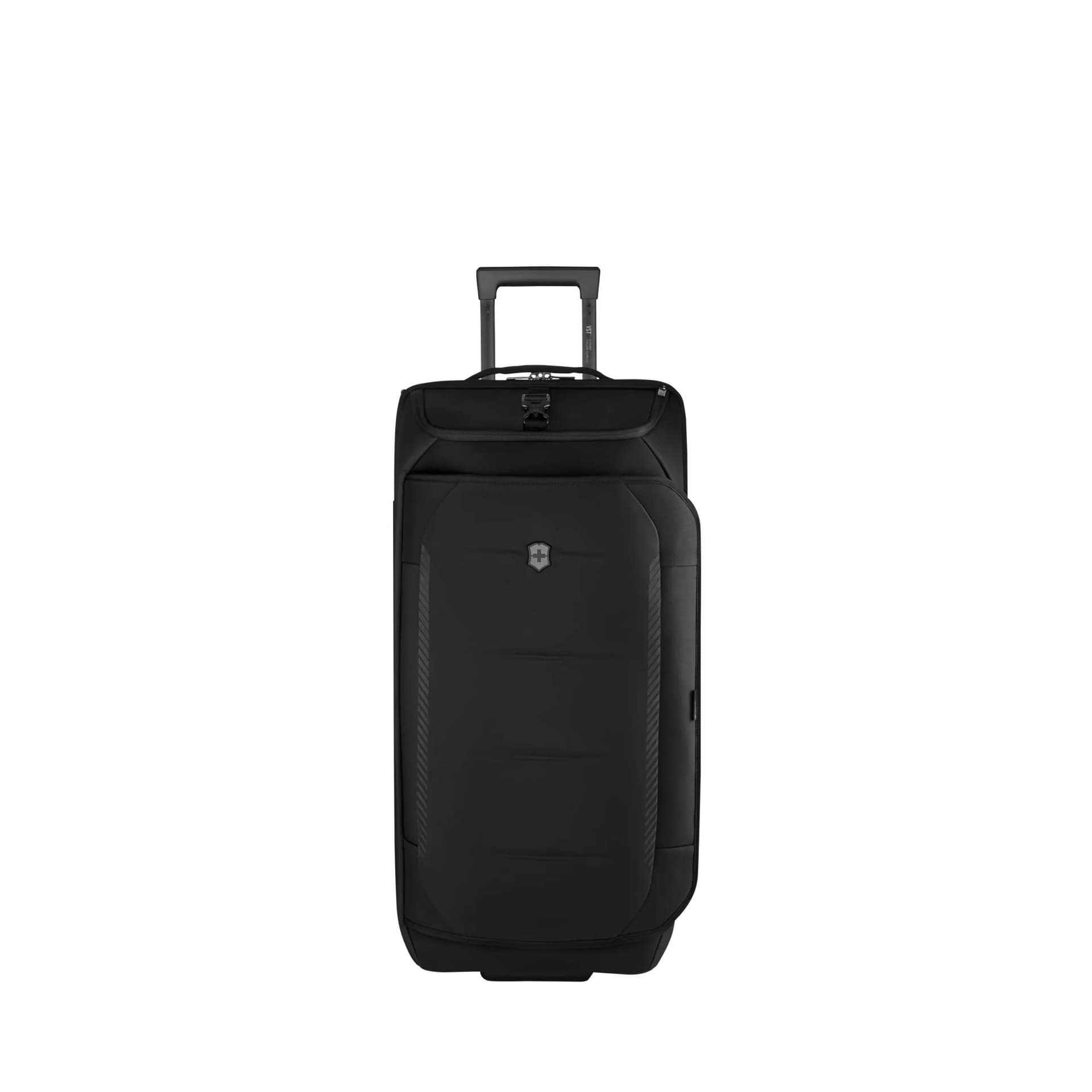 Crosslight, Wheeled Duffel, 2-Wheel Duffel with Zippered Bottom Compartment, Black
