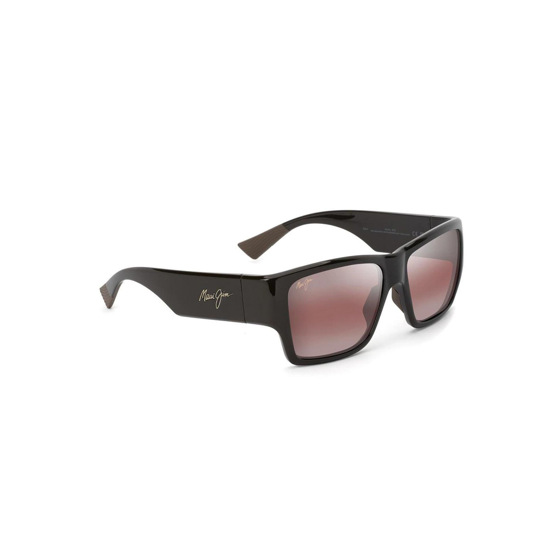 Ka'olu Polarized Sunglasses Shiny Brown Frame Maui Rose Lens