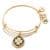 Four Leaf Clover Charm Bangle - Rafaelian Gold