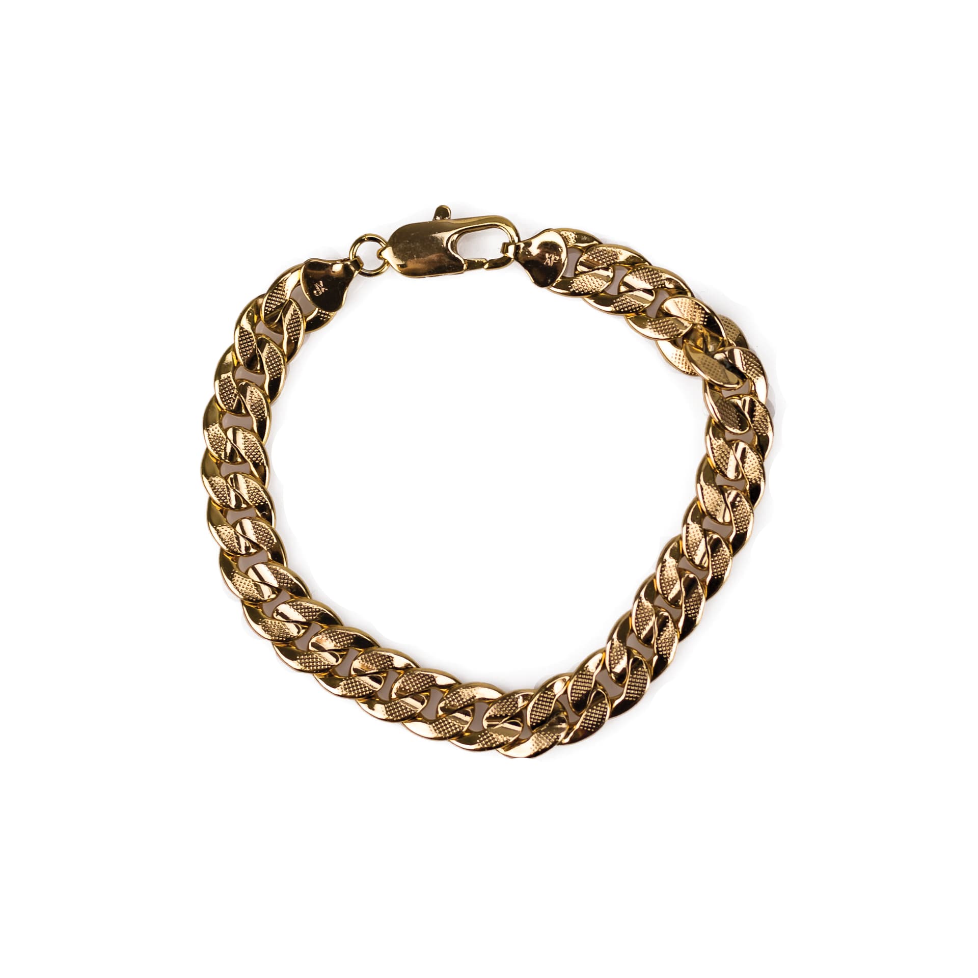 Gold Toned Curb Link Bracelet