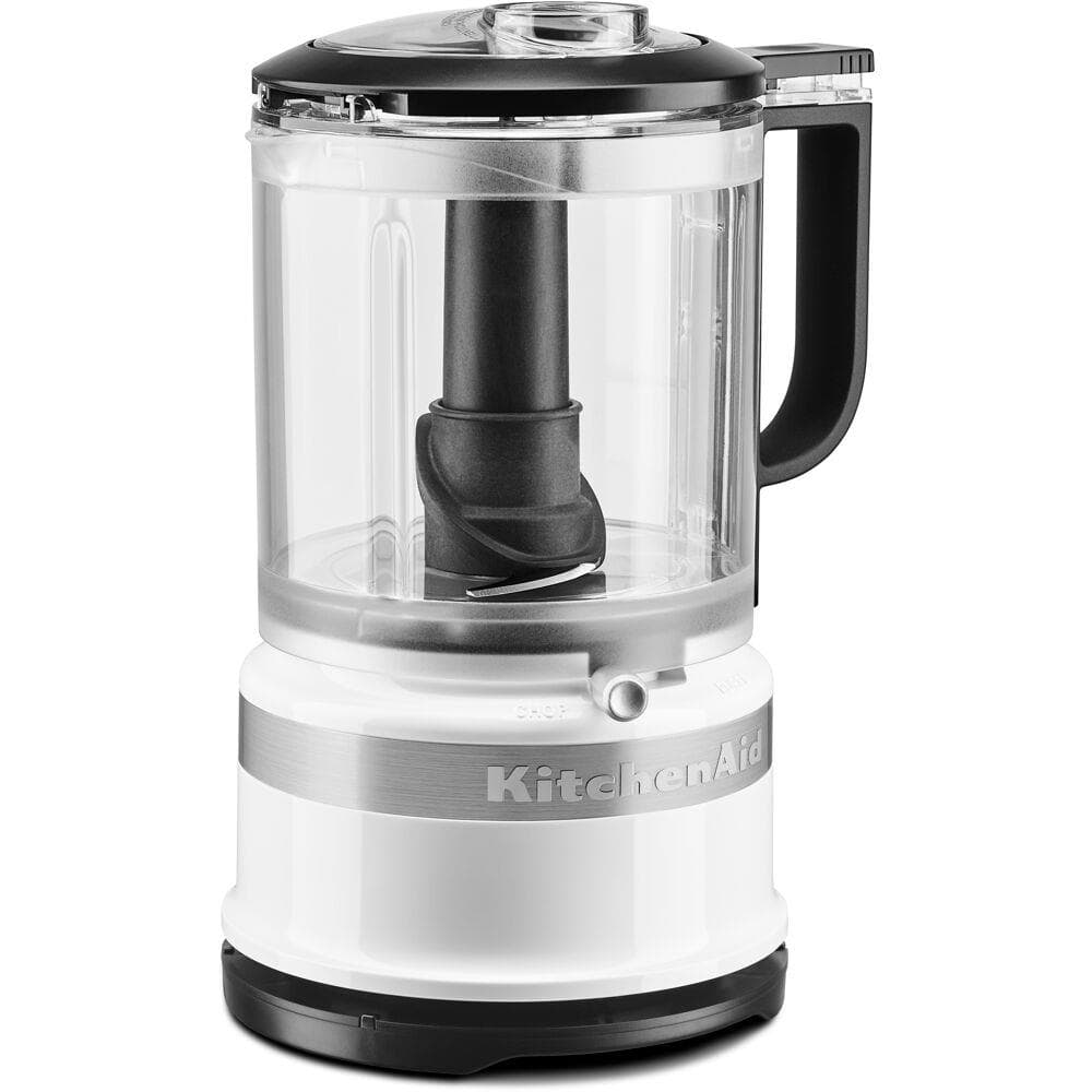 5-Cup Food Chopper with Multi-Purpose Blade and Whisk Accessory, White