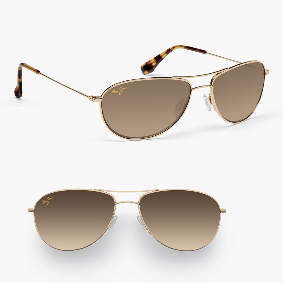 Baby Beach Polarized Sunglasses Gold Frame HCL Bronze Lens