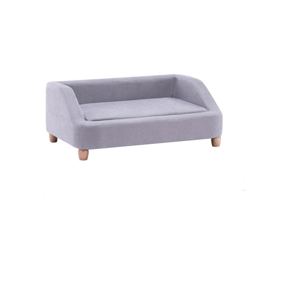 36-In. Microfiber Rectangle Pet Bed for Medium-Sized Dogs, Gray