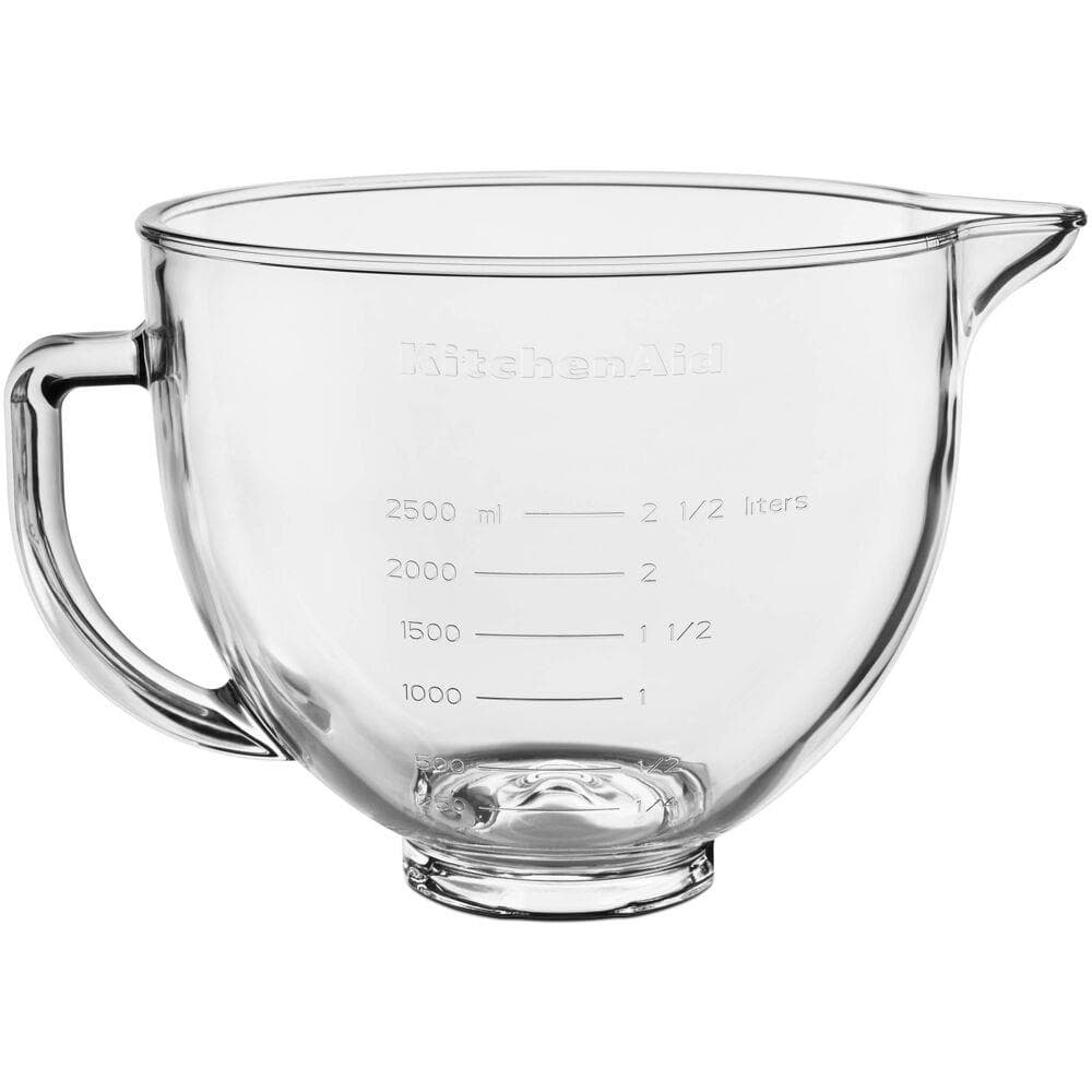 5-Qt. Clear Glass Bowl with Lid for KitchenAid Tilt-Head Stand Mixers