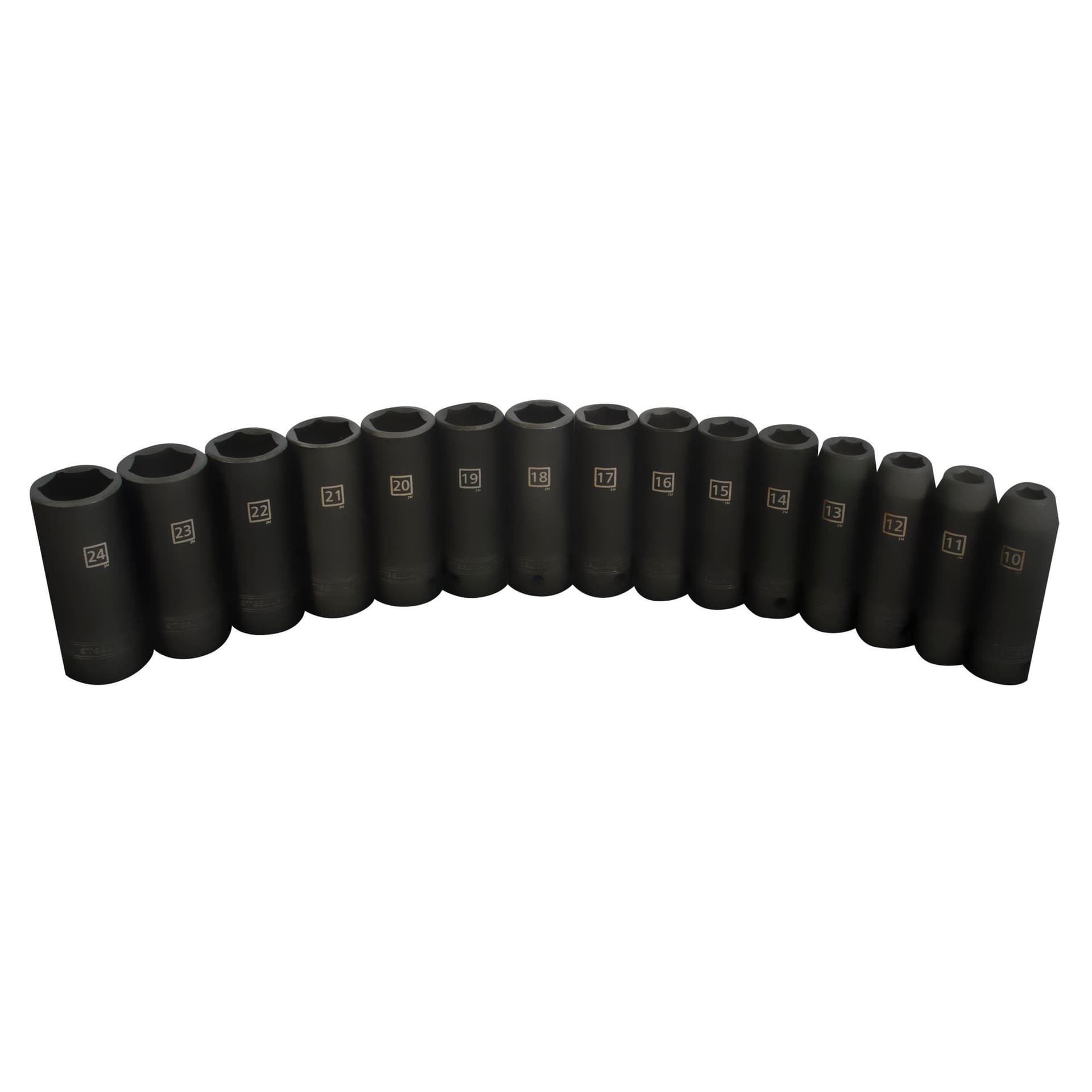 Steelman 15pc 1/2" Drive Deep 6-Point Impact Metric Socket Set