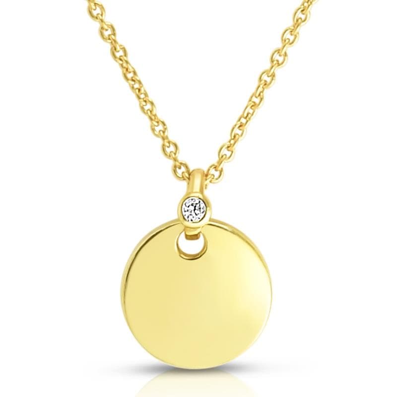 Diamond Bale Disc Pendant