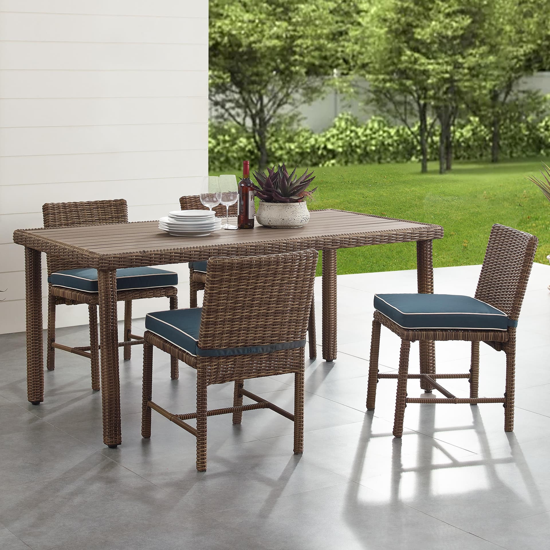 Bradenton 5Pc Outdoor Wicker Dining Set