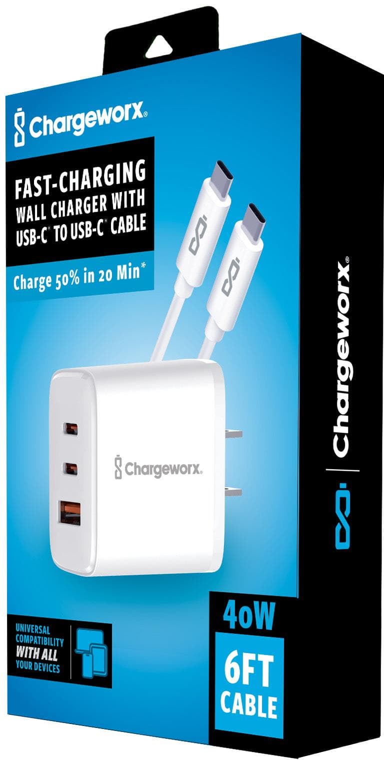 USB-C to USB-C Cable & Wall Charger