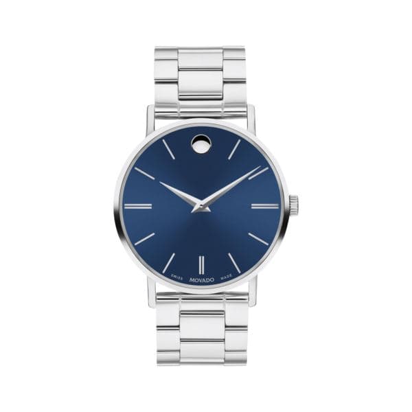 Corporate Classic Gents. Stainless Steel Case & Bracelet. Blue Dial with markers