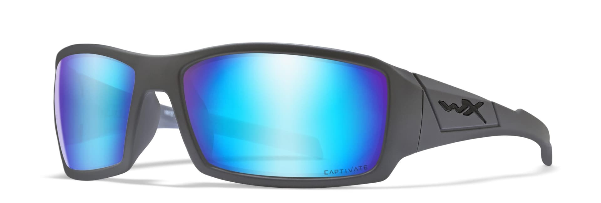 WX Twisted - Captivate Polarized Blue Mirror/ Matte Grey