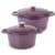 Neo 4pc Cast Iron Cookware Set, 3qt. & 7qt., Purple