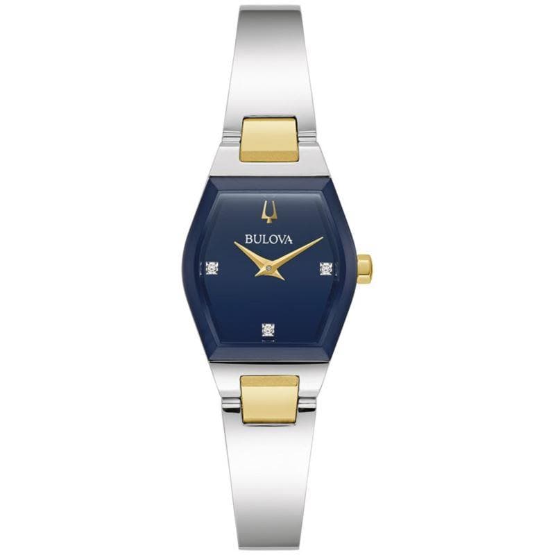 Ladies' Gemini Two-Tone Stainless Steel Watch Deep Blue Dial