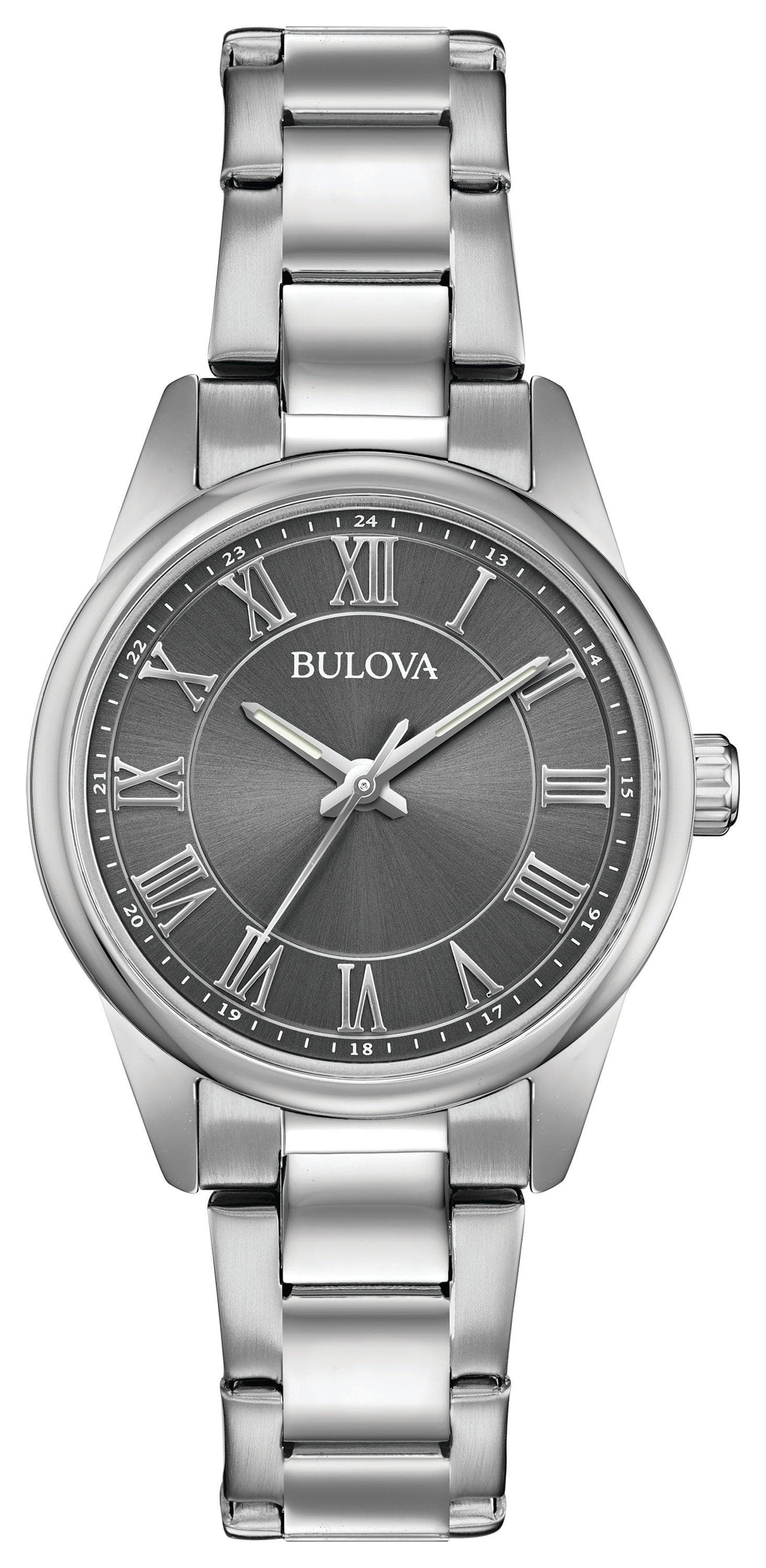 Ladies' Corporate Collection Silver-Tone Stainless Steel Watch Gray Dial
