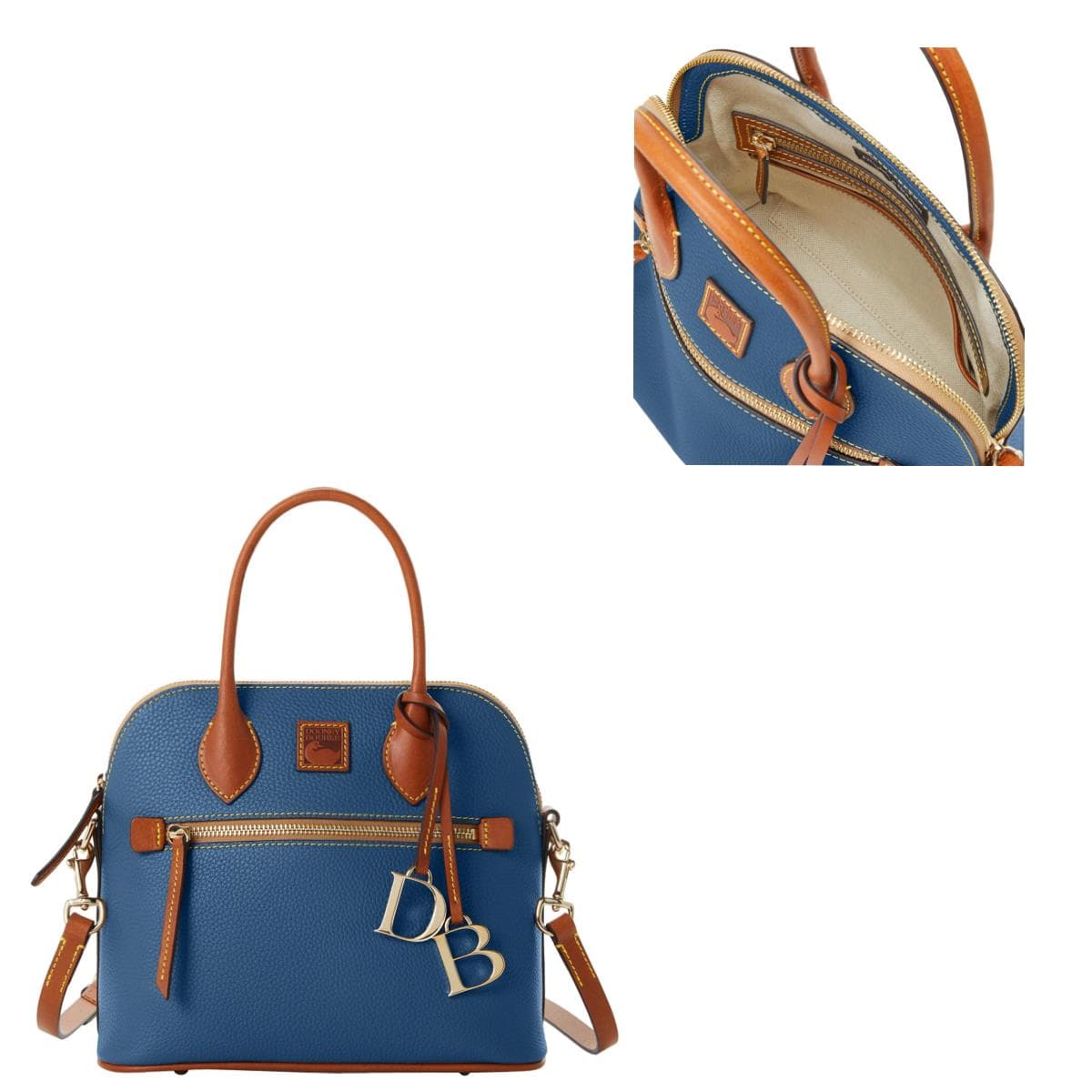 Pebble Grain Domed Satchel