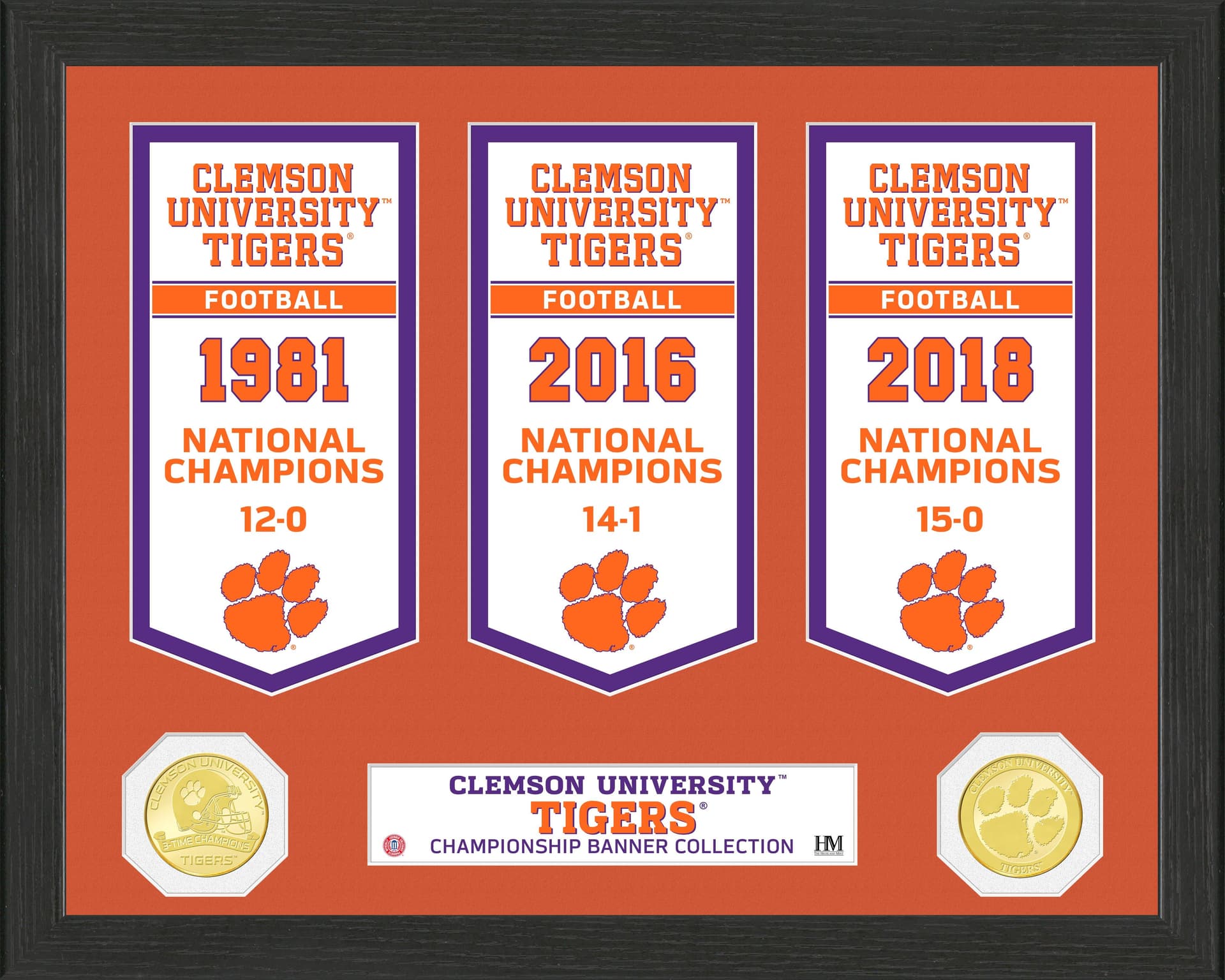 Clemson University Tigers National Champions Banner Collection