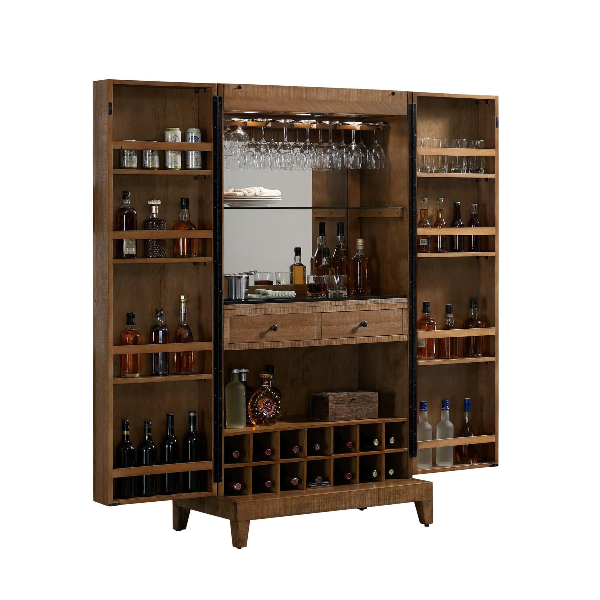 American Heritage - Braxton Wine & Spirit Cabinet - Reclaimed