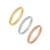 Triple Cuban Trio Color Ring Set Size 7