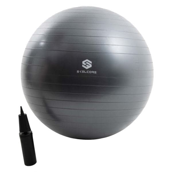 Skelcore 25.6in (65cm) Anti Burst Stability Ball With Pump