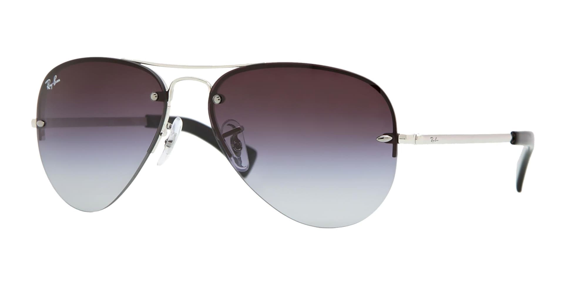 Semi-Rimless Aviator Sunglasses