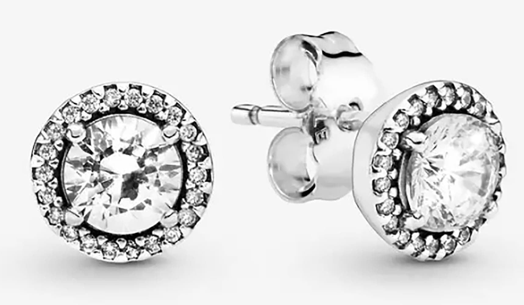 Round Sparkle Stud Earrings