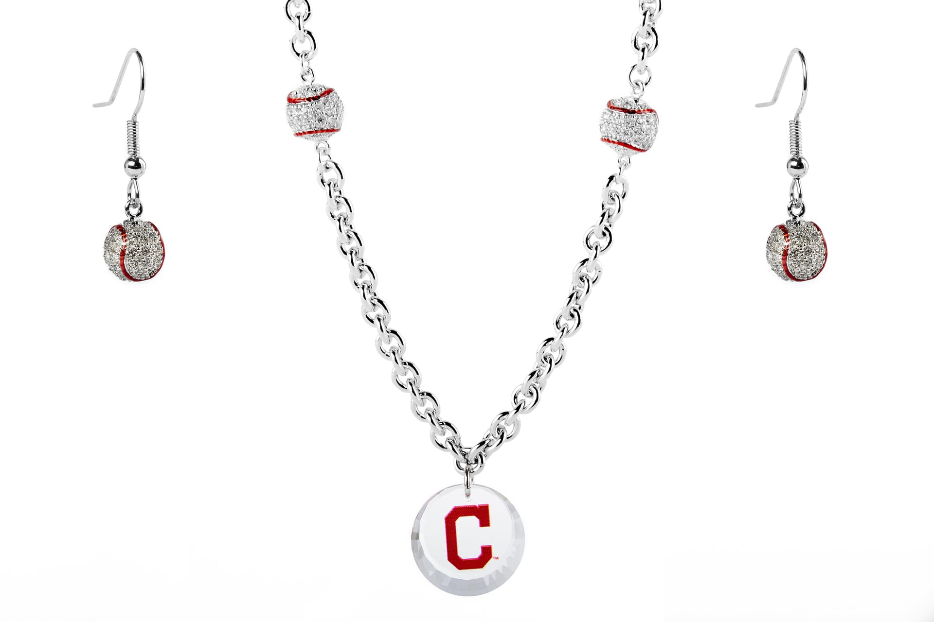 Baseball Set Indians Necklace Exclusive