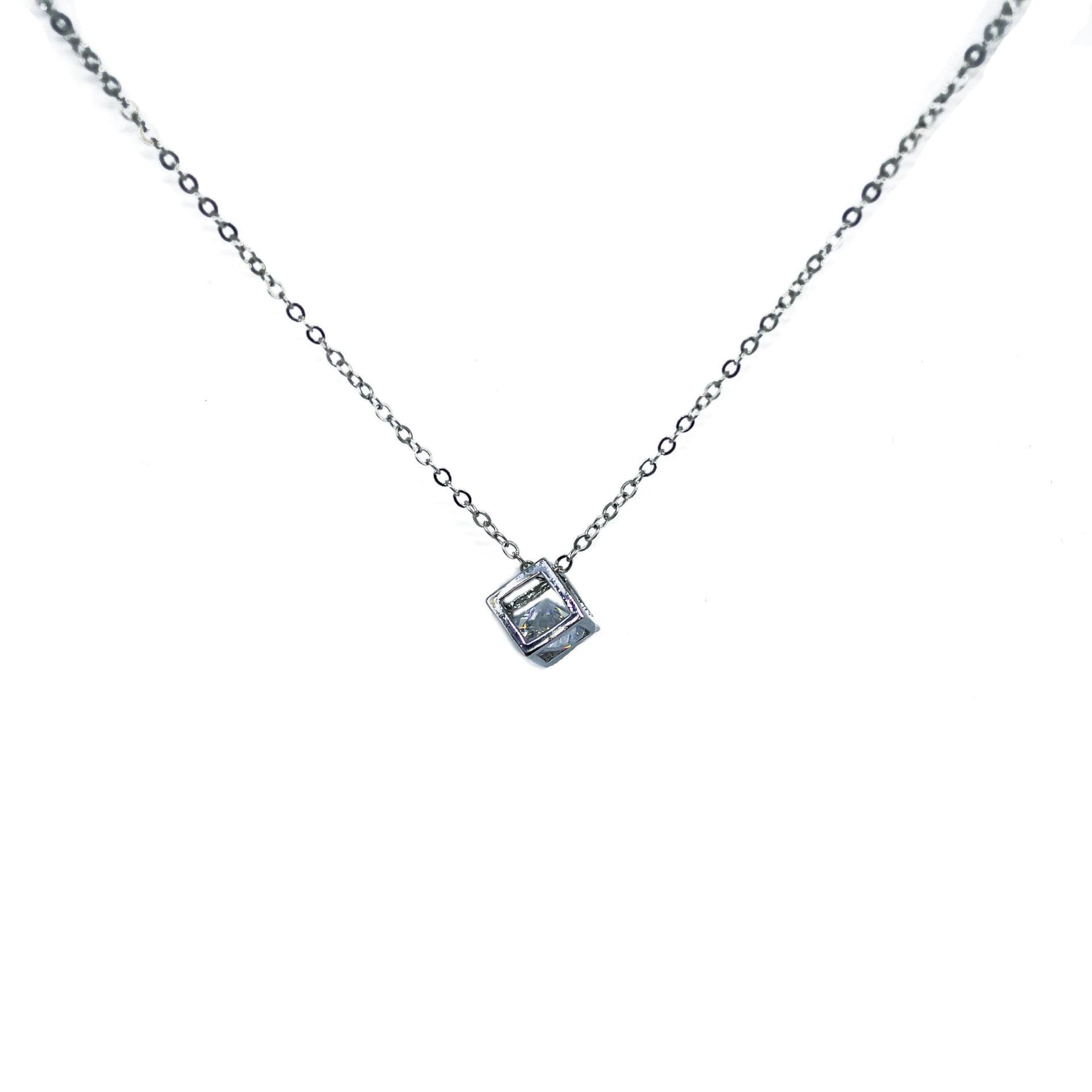 Diamante Dangling CZ Pendant Necklace