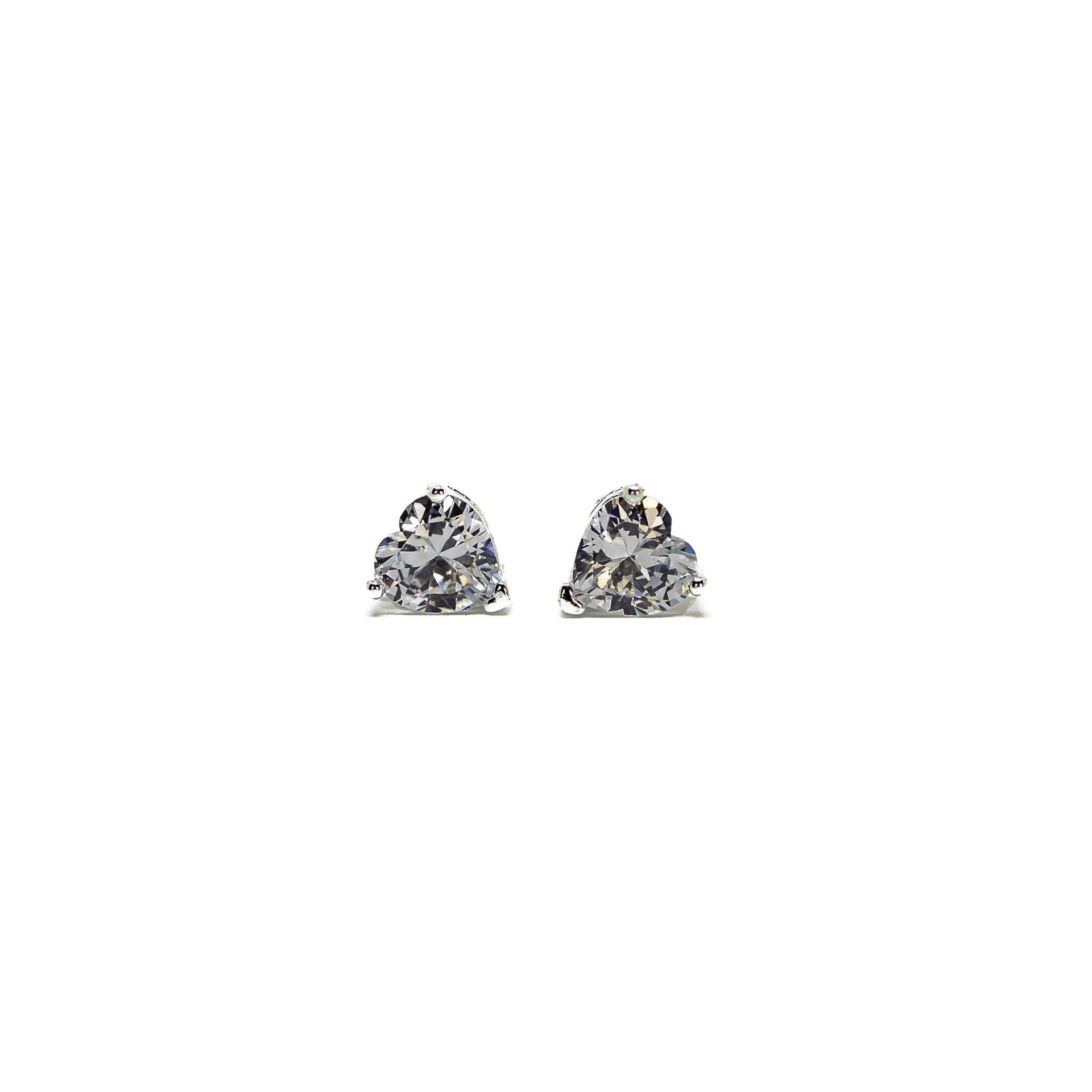 Heart Shaped CZ Earrings