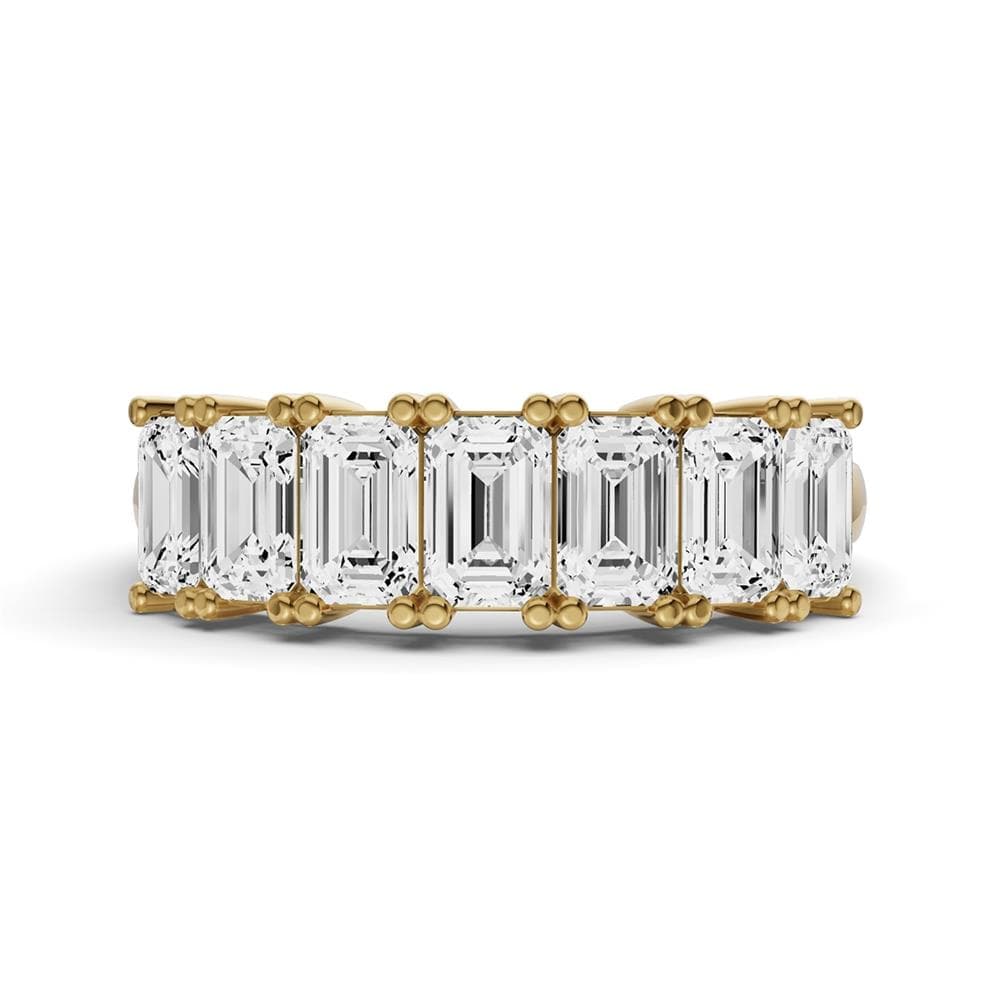 1CTW 7 Stone Emerald Lab Diamond Band Size 7