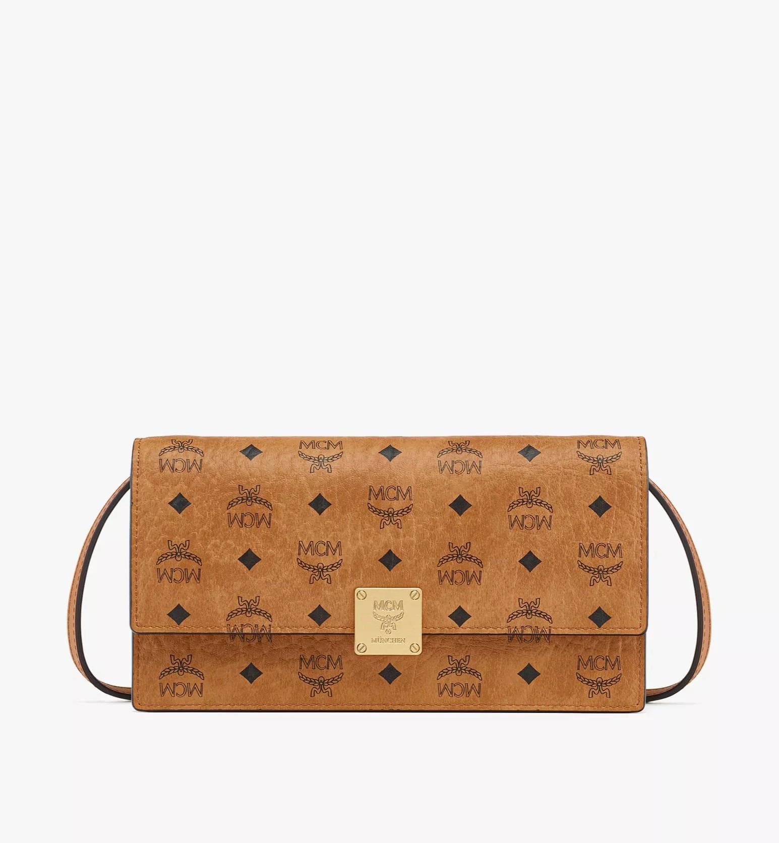 Aren Crossbody Wallet in Visetos Size Large