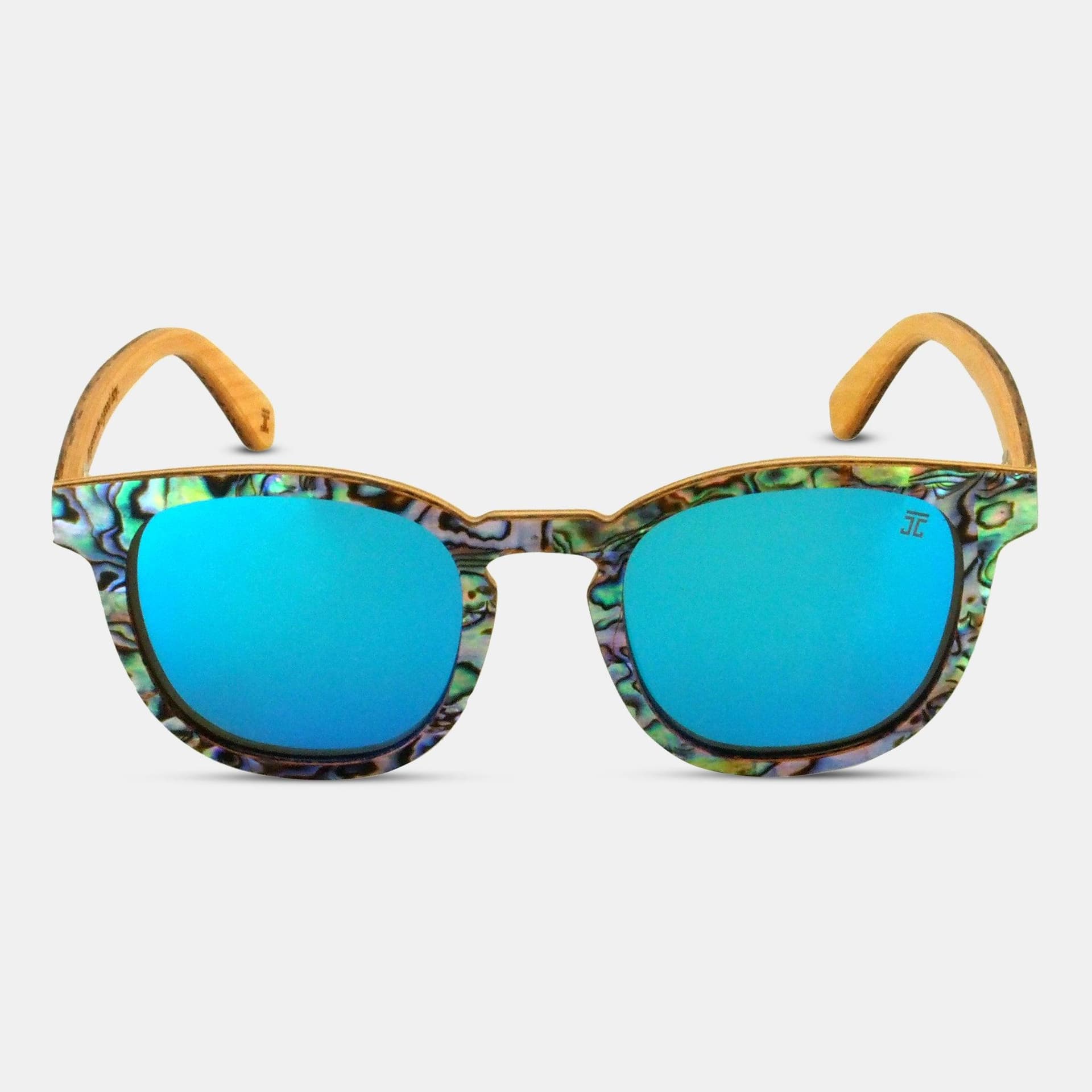 AquaWave, Square - Abalone Wooden Sunglasses Grey