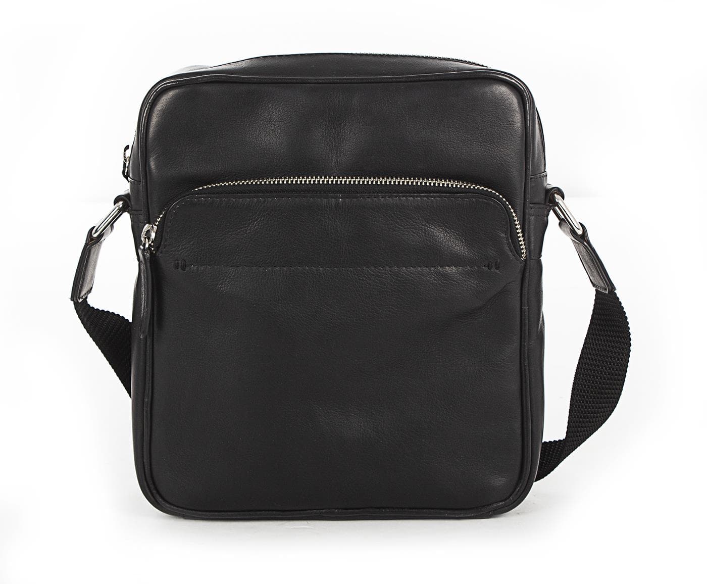Colombian Leather Travel Bag Crossbody-Black