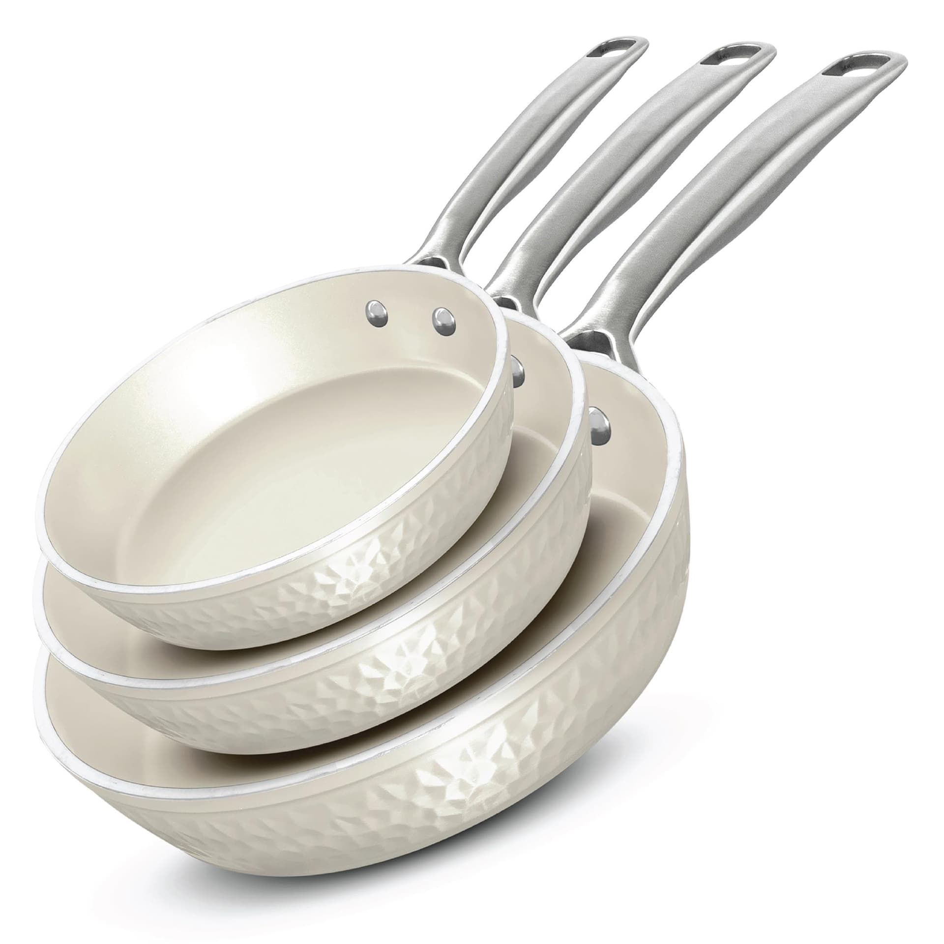Pro Hammered Frying Pan Set Size 3 Pieces